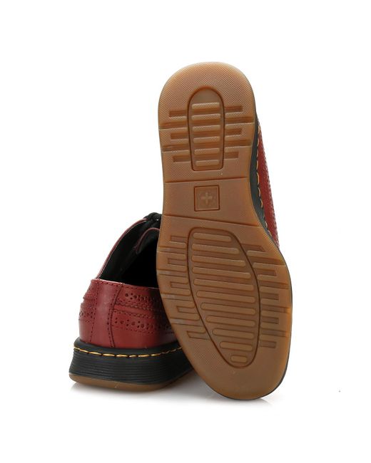 Dr. Martens Dr. Martens Cherry Red Gabe Wingtip Brogue Shoes for Men | Lyst  UK