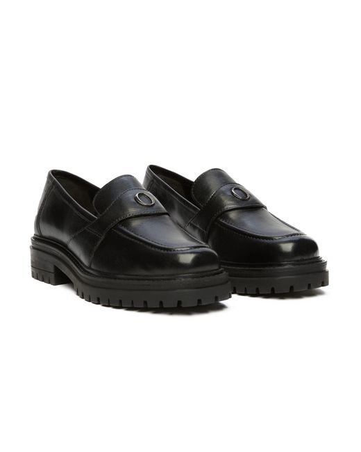 Osprey Black The Greenwich Leather Loafers