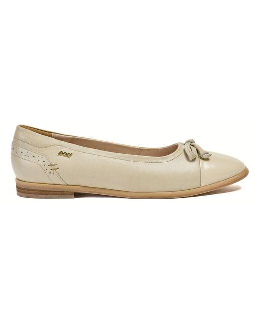 Pod White Priya Leather Flats