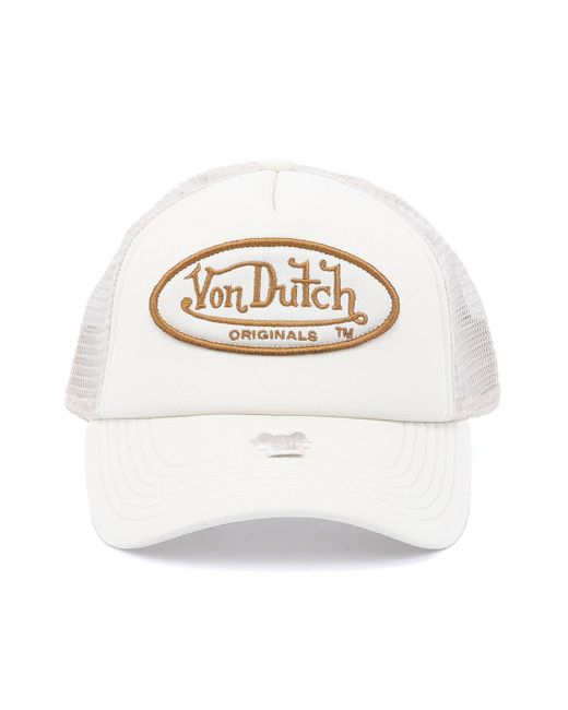 Von Dutch White Trucker Tampa Cotton Caps