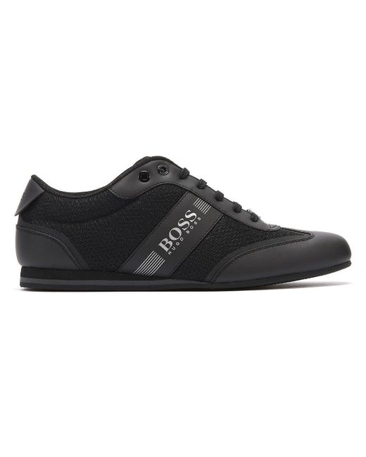 BOSS by HUGO BOSS Lace Lighter Mix Low Trainers in Black for Men - Lyst