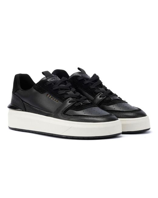 Cruyff Black Surefire Tennis Leather Sneakers for men