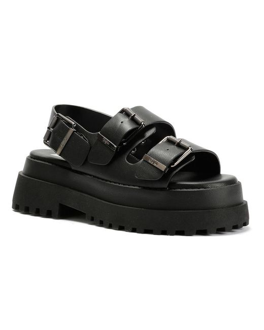 Buffalo Black Pluto Ari Sandals