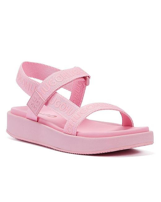 HUGO Pink Emma Strap Women's Sandals