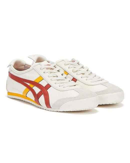 Onitsuka Tiger Leather Mexico 66 / Brown Trainers in White for Men - Lyst