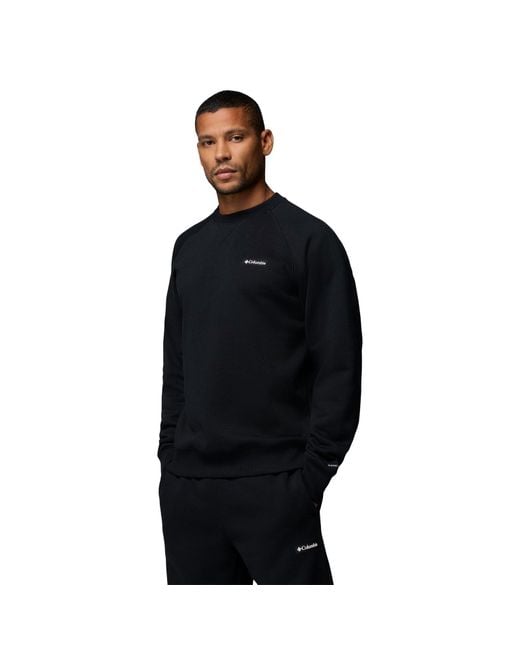 Columbia Black Dry Creek Heavyweight Crew Cotton Sweatshirt for men