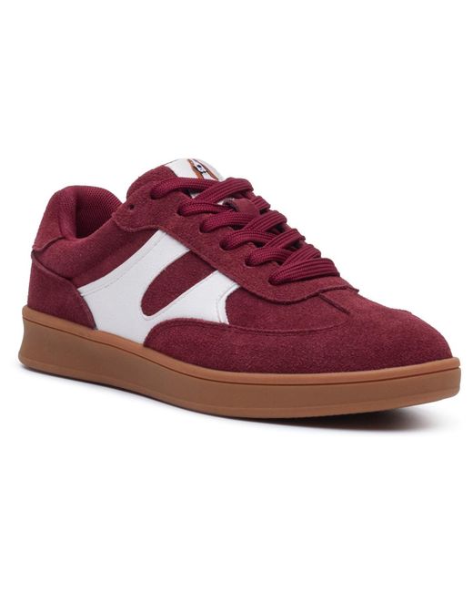 Hush Puppies Red Maura Suede Bordeaux Trainers