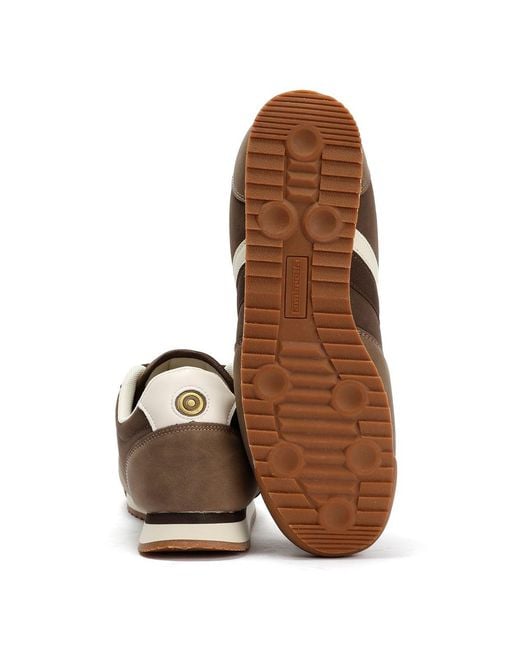 Lambretta Brown Diego Choc/Cream Trainers for men