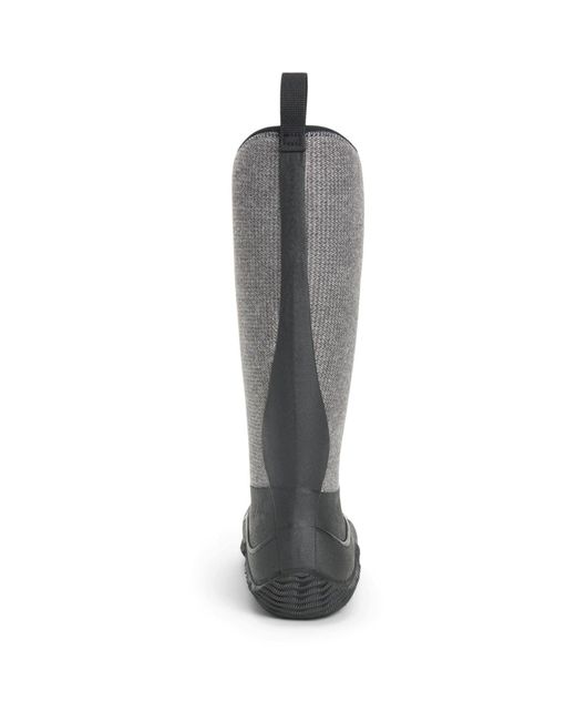 Muck Boot Gray Hale Rubber W/ Fuzzy Herringbone Wellington Boots