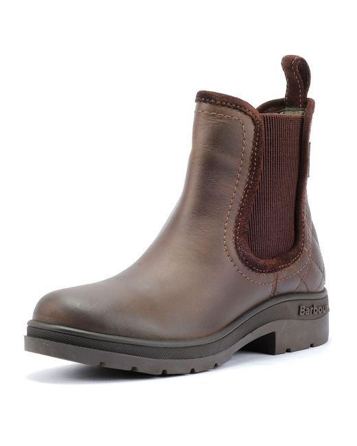 Barbour Brown Birch Leather Chelsea Boots