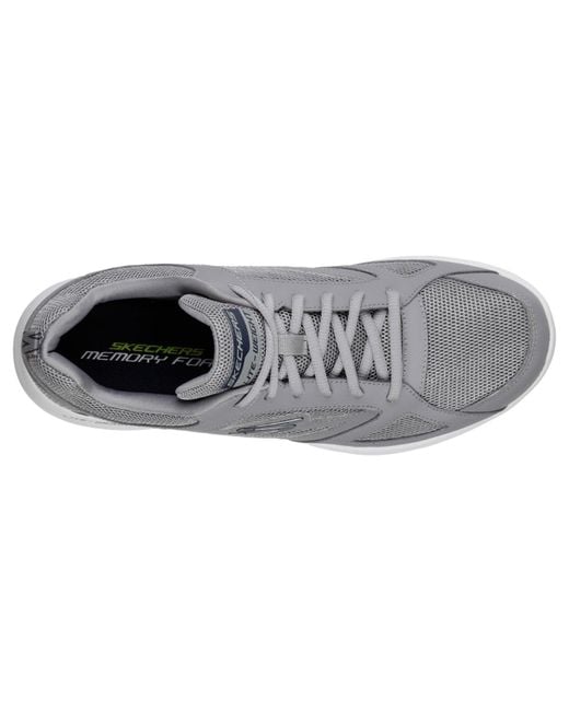 Skechers Gray Dynamight 2.0 Sk58363-Gry Lace Up Shoes for men