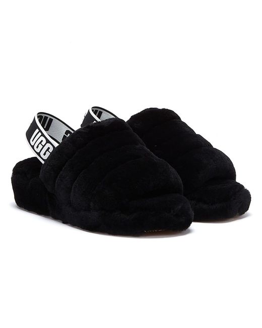 UGG Rubber Fluff Yeah Slides - Shoes in Black - Save 55% | Lyst UK