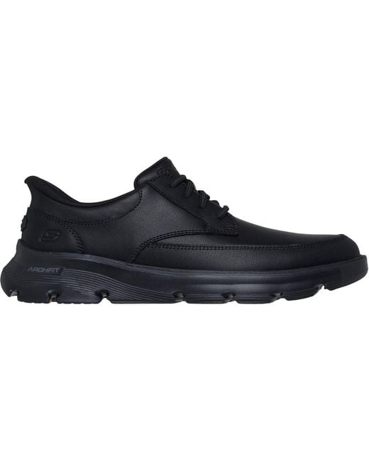 Skechers Blue Arch Fit Garza Rowan Leather Lace-Up Shoes for men