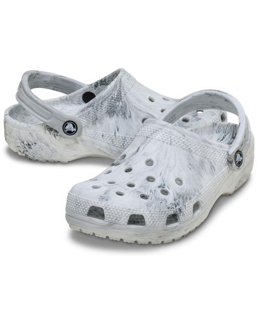 CROCSTM Gray Classic Marbled Synthetic Clogs