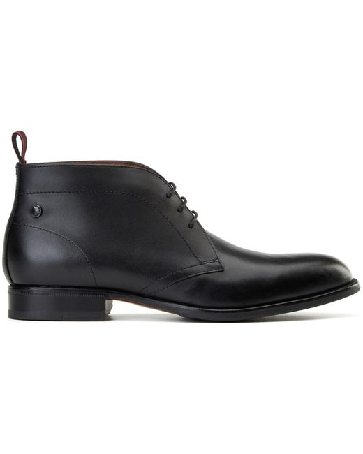 Base London Black Wallis Leather Ankle Boots