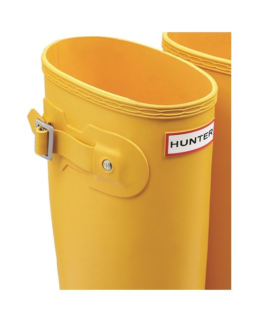 Hunter Yellow Matt Original Tall Wellington Boots