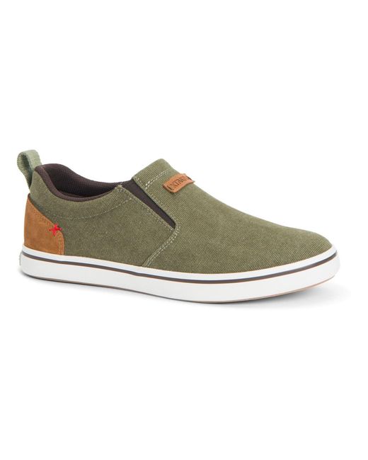 XtraTuf Green Sharkbyte Canvas Trainers for men