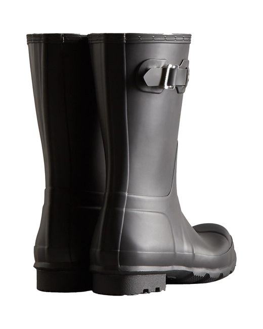 Hunter Black Original Short Wellington Boots for men