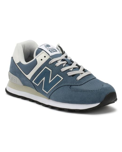 New Balance Suede Womens Light Petrol Blue 574 Classic Trainers | Lyst UK