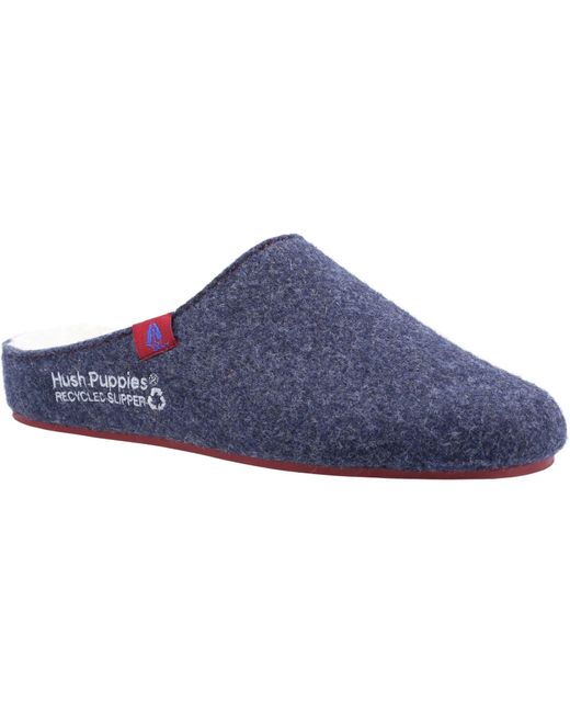 Hush Puppies Blue The Good 90% Recycled Rpet Polyester Slippers for men