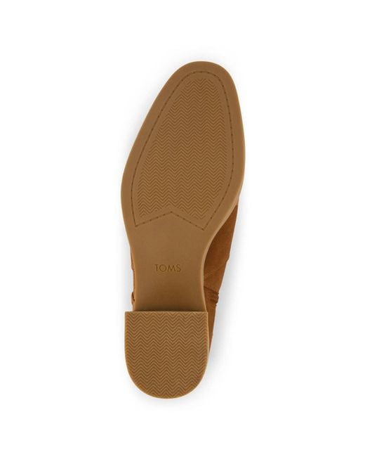 TOMS Brown Delilah Heeled Suede Heeled Ankle Boots
