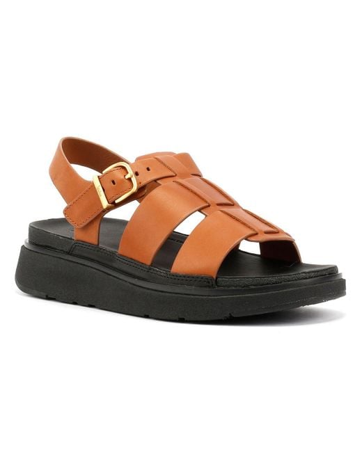Fitflop Brown Gen-Ff Fisherman Sandalen Aus Leder