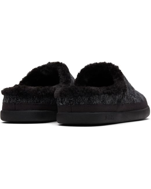 TOMS Black Sage Polyester Blend Slippers