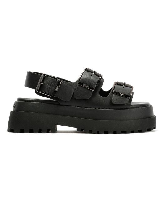 Buffalo Black Pluto Ari Sandals