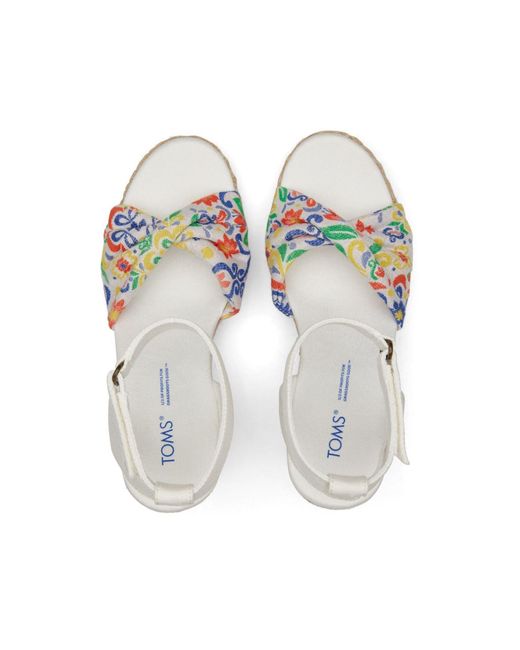 TOMS White Marisela Synthetic Wedges