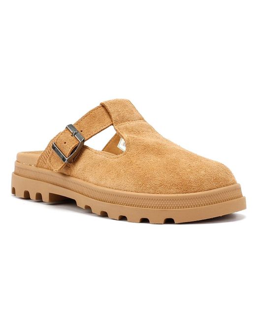 Palladium Dunelite Pyla Suede Bruine Comfortschoenen in het Natural