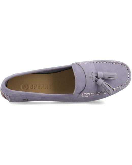 Sperry Top-Sider Blue Salvador Slip On Nubuck Moccasins Shoes