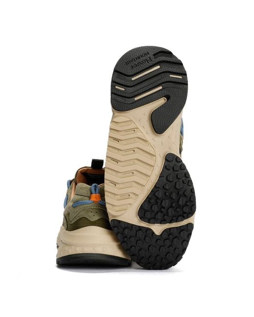 Flower Mountain Green Yamabushi Suede/Nylon Army Trainers