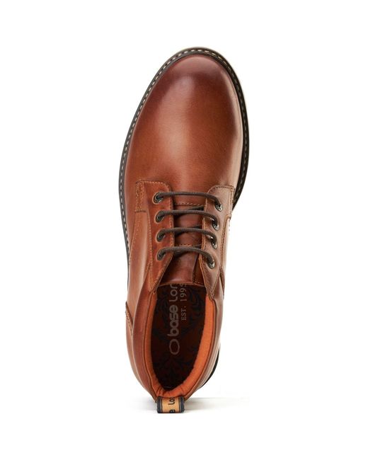 Base London Brown Cobalt Leather Ankle Boots