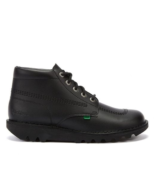 Kickers Black Kick Hi Leather Ankle Boots