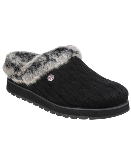 Skechers Black Keepsakes Ice Angel 31204-Blk Slip On Shoes