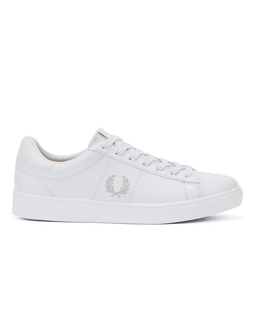 Fred Perry White Spencer Leather Trainers for men