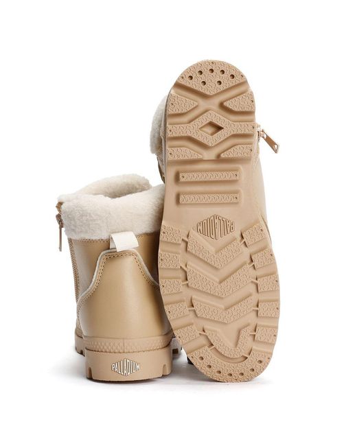 Palladium Natural Pampa Hi Snow Warm Leather Cuban Sand Boots