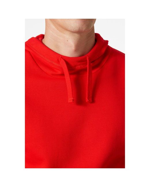 Helly Hansen Red Manchester Cotton Hooded Sweatshirt for men