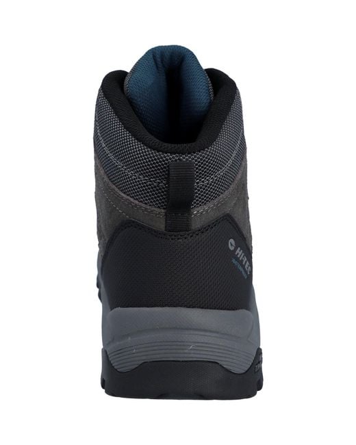 Hi-tec Black Bandera Expedition Leather Dark Gull/Harbour Mist Hiking Boots for men