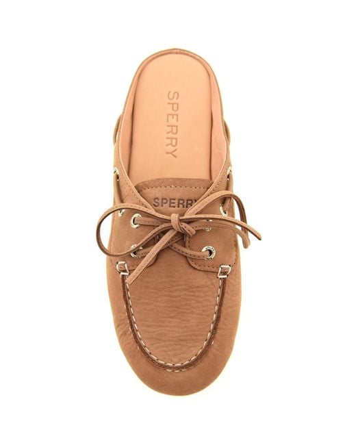Sperry Top-Sider Brown Slimboat Leather Mules
