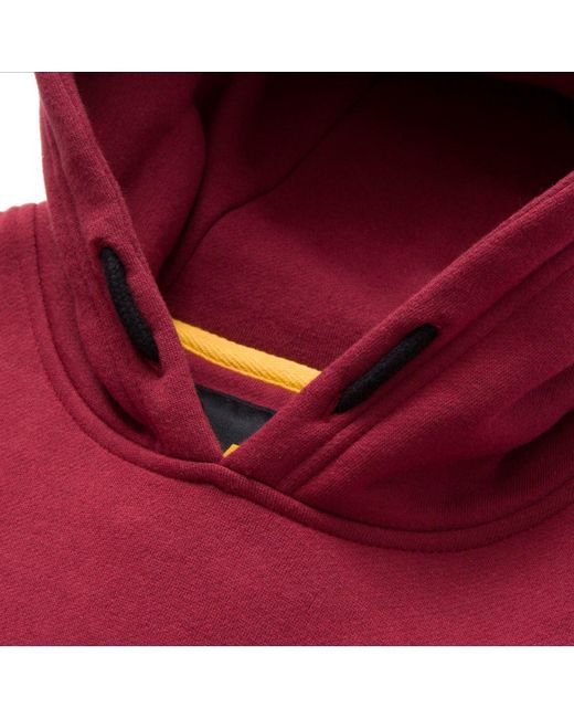 Caterpillar Red Trademark Banner Cotton Hooded Sweatshirt for men