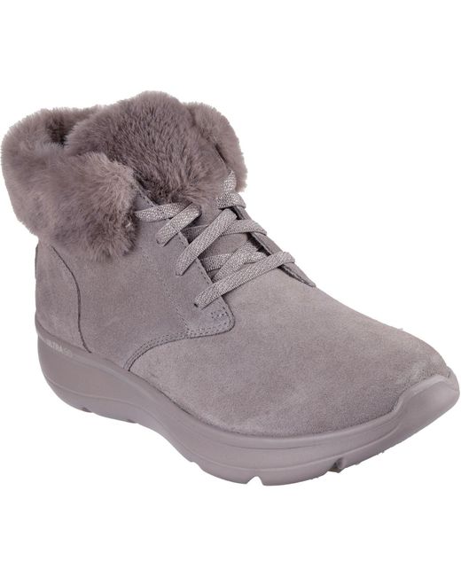 Sk144334 on-The-Go Joy Bottes En Daim Skechers en coloris Gray