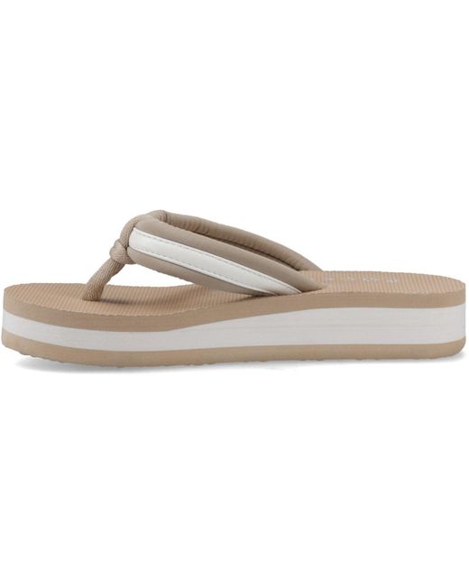 Rocket Dog Natural Monica Nylon Pu Textile /Off Flip Flops