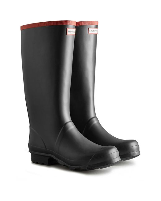 Argyll Full Knee Bottes En Caoutchouc Wellington Hunter en coloris Black