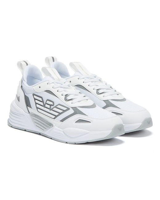 Emporio Armani EA7 Ace Runner Weiß / Silber Sneakers in White für Herren