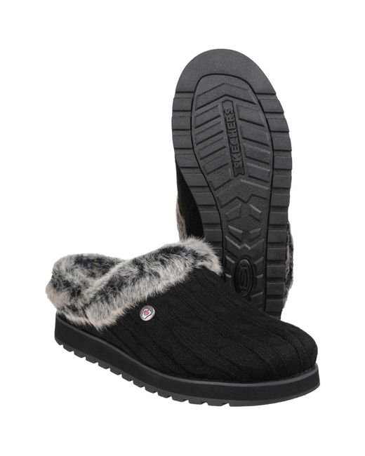Skechers Black Keepsakes Ice Angel 31204-Blk Slip On Shoes