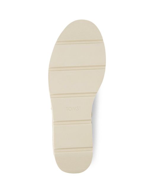 TOMS Metallic Darya Leather Champagne Sandals