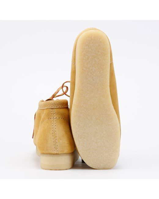Wallabee Bottes En Daim Clarks en coloris Natural
