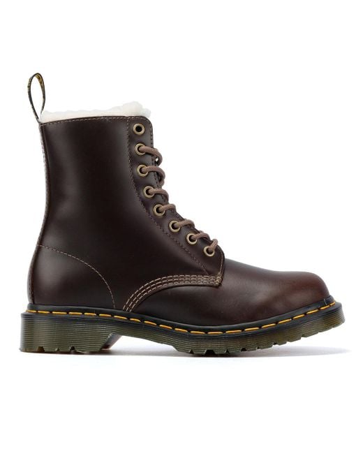 Dr. Martens Brown Serena stiefel Aus Leder