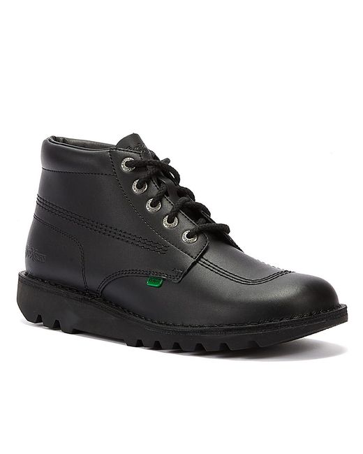 Kickers Black Kick Hi Leather Ankle Boots